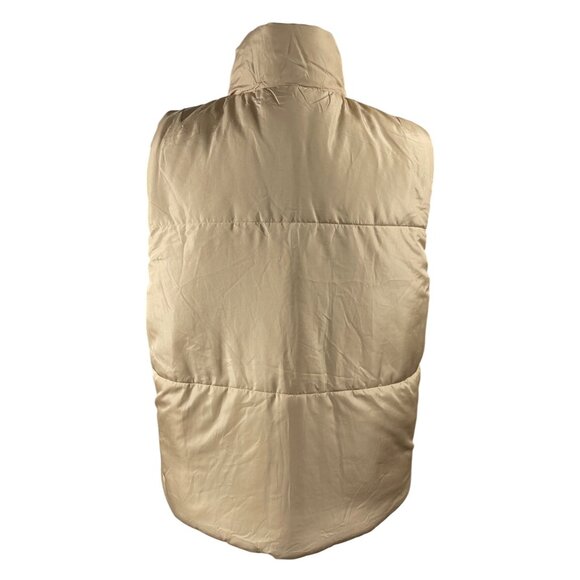 Staccato Reversible Puffer Vest Maroon Tan Women's Size L Large Mock Neck - Picture 6 of 9